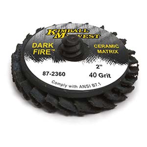 2" 60 Grit Type R Dark-Fire™ Mini Flap Disc - Bulk