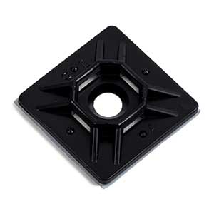 1" x 1" Black High Performance Cable Tie Mounting Base
