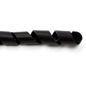 3/8" Black Spiral Cut Loom - 100 Feet
