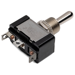 3 Male Blade SPDT 3 Position (On-Off-On) Heavy Duty, Single Pole Toggle Switch
