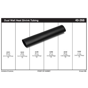 Black Dual Wall Heat Shrink Tubing Assortment