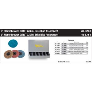 3" Flamethrower™ Delta & Kim-Brite Disc Gravity Feed Dispenser Assortment