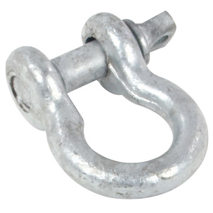 1/4" Galvanized Carbon Steel Screw Pin Anchor Shackle