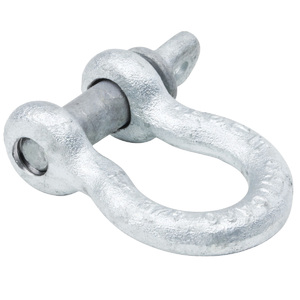 5/8" Domestic Galvanized Carbon Steel Screw Pin Anchor Shackle