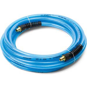 1/4" Polyurethane Reinforced Air Hose with 1/4" Fittings - 25 Feet