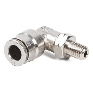 1/4" Tube x 1/4"-28 90° Push-To-Connect Hose End