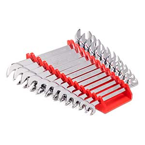 12 Piece (8-19) Metric Angled Head Open End Wrench Set
