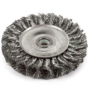 4" x 1/2" Twisted Knot Stainless Steel Wire Brush Wheel