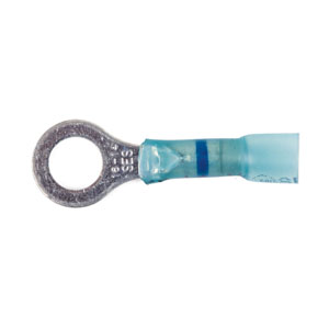 16 - 14 AWG Blue Polyolefin Insulated Ultra-Link Crimp & Solder (1/4" - 5/16") Ring Terminal