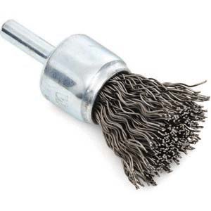 1/2" x 7/8"x .006 Solid End Crimped Steel Wire End Brush