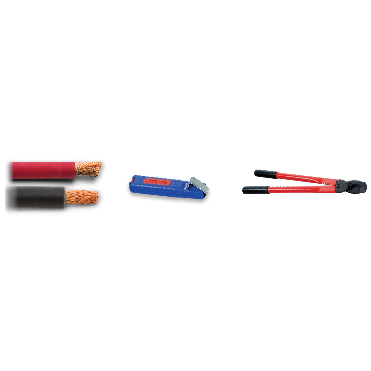 2 AWG SGX Battery Cable with Cable Strippers & Cutters Bundle Kimball