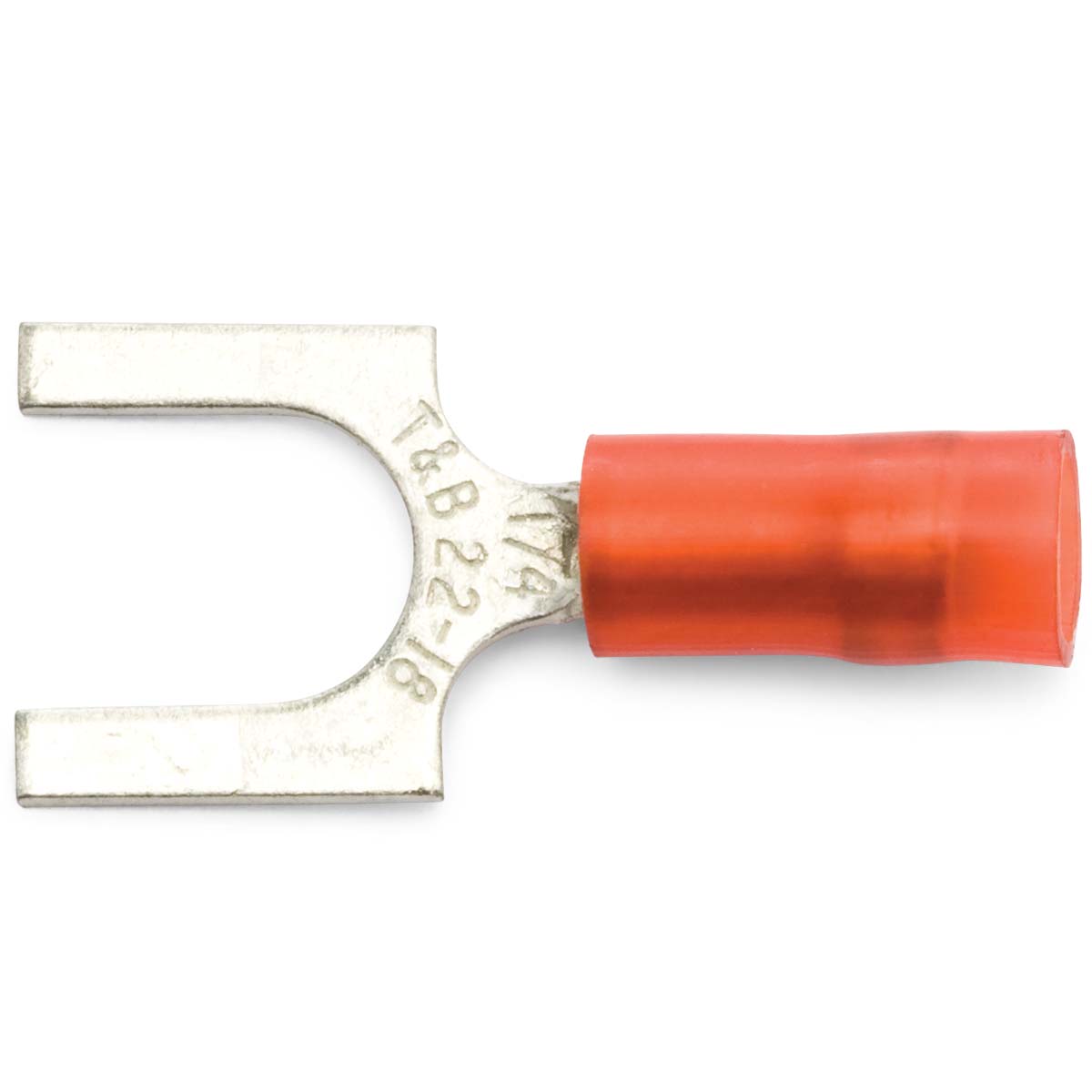 22 18 AWG Red 1/4" Nylon Insulated StaKon® Fork Terminal Kimball