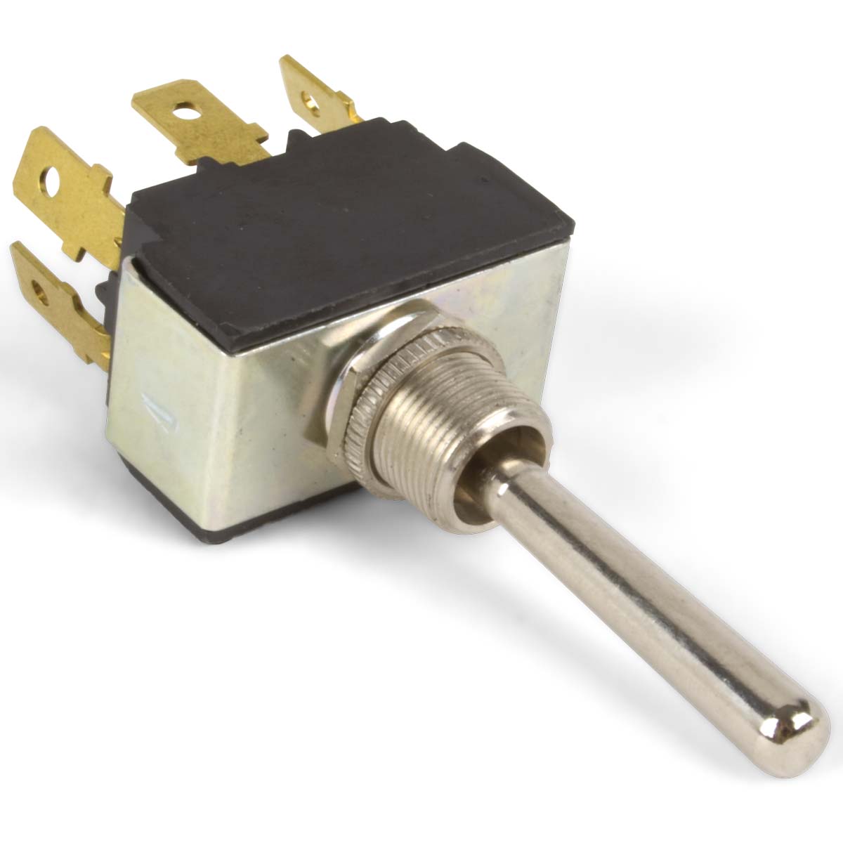 USA Key Keyed Lock Security DPST ⭐ Vintage Circle F Double-Pole Toggle Switch
