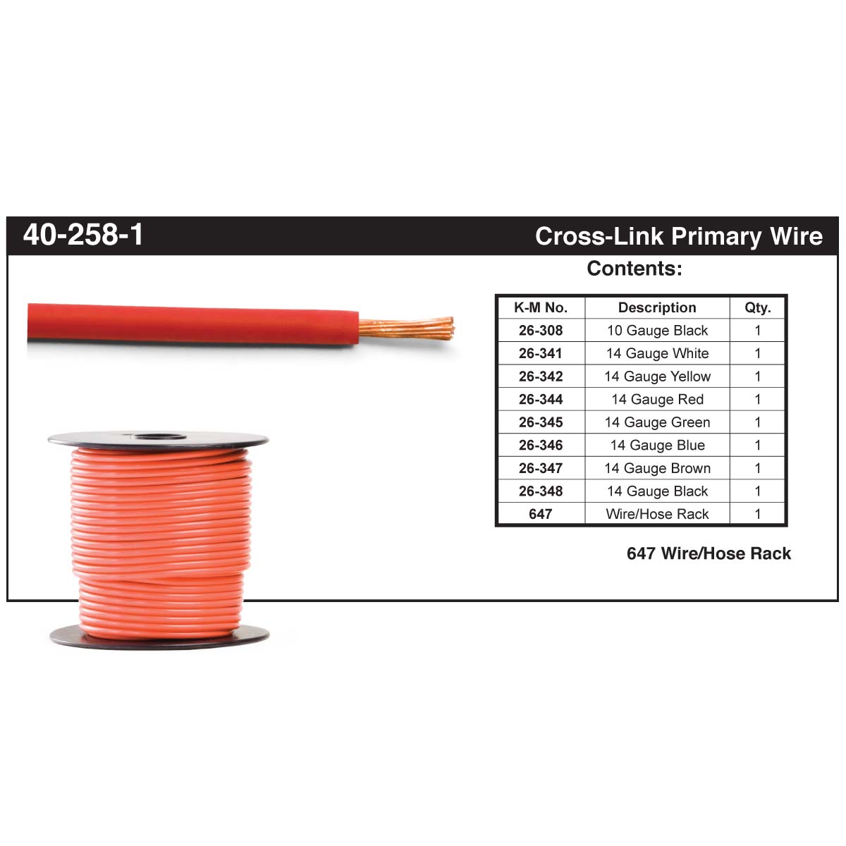 14 Gauge Cross-Link Primary Wire Green - 100 Feet - Kimball Midwest