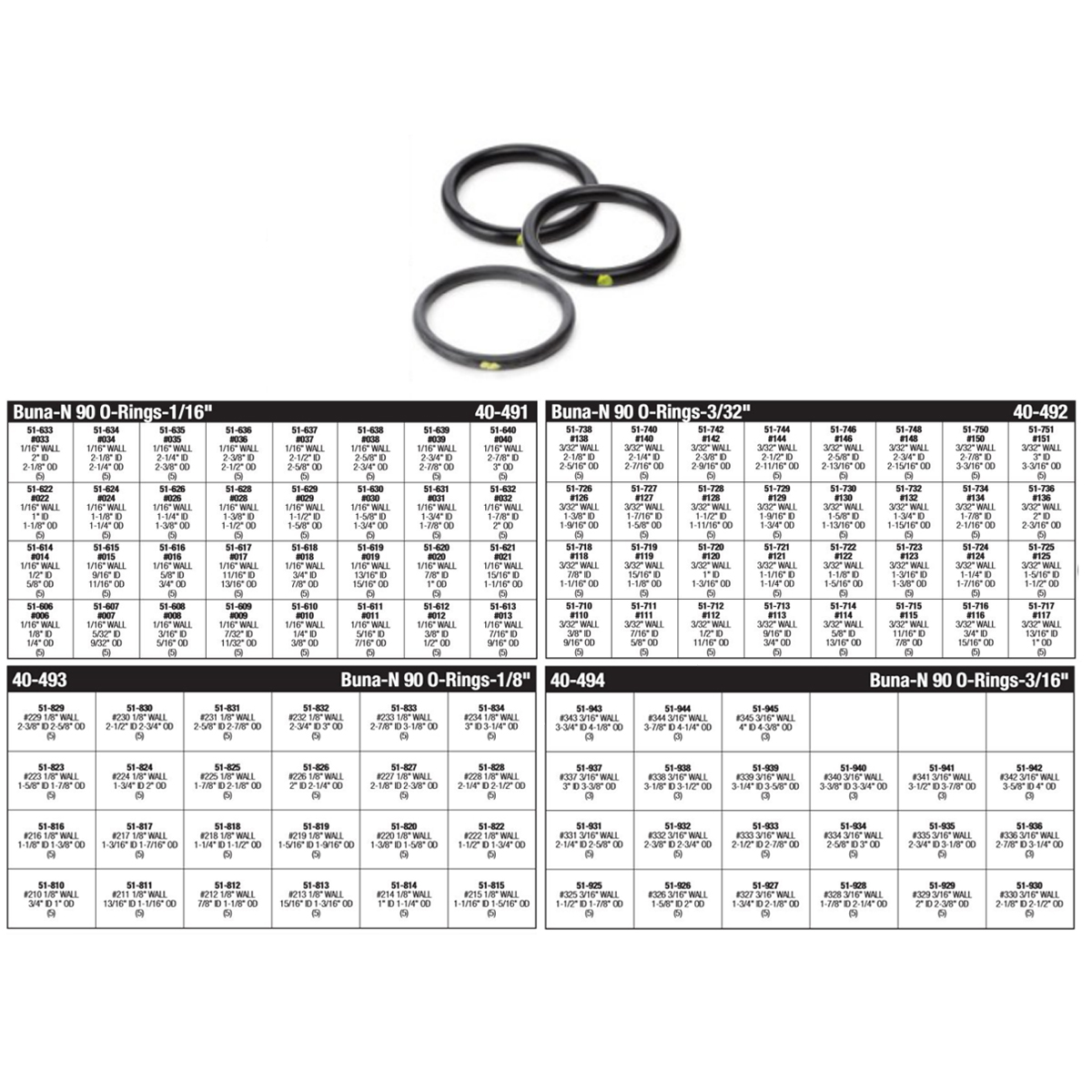 Scott 58652-00 Buna-N O-Ring For 4500 PSI SCBA Valves – Made In USA