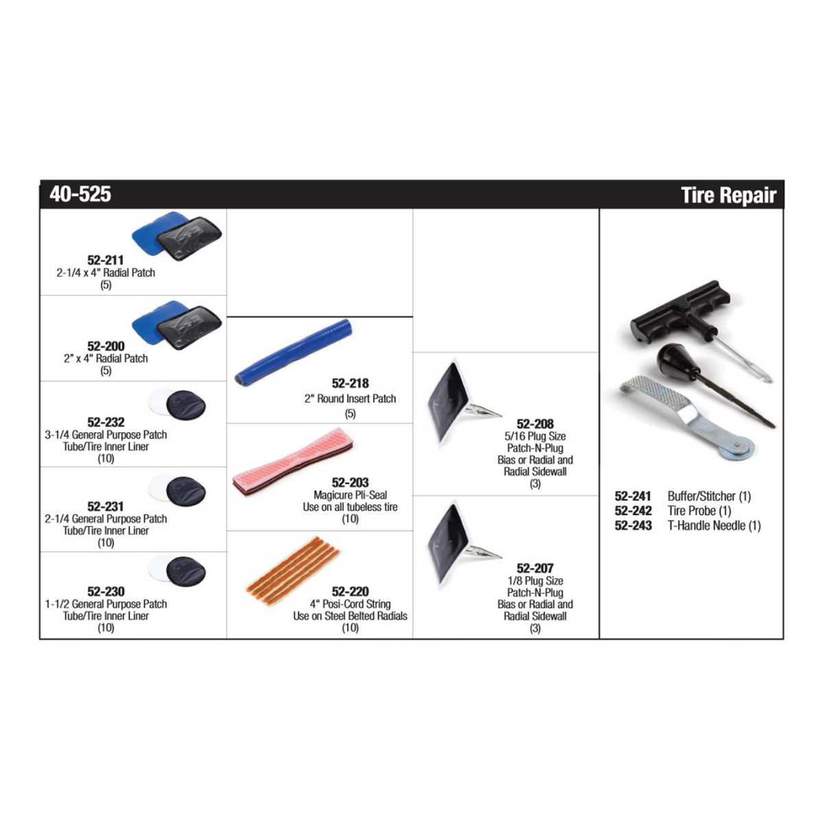 Tire Repair Assortment Kimball Midwest