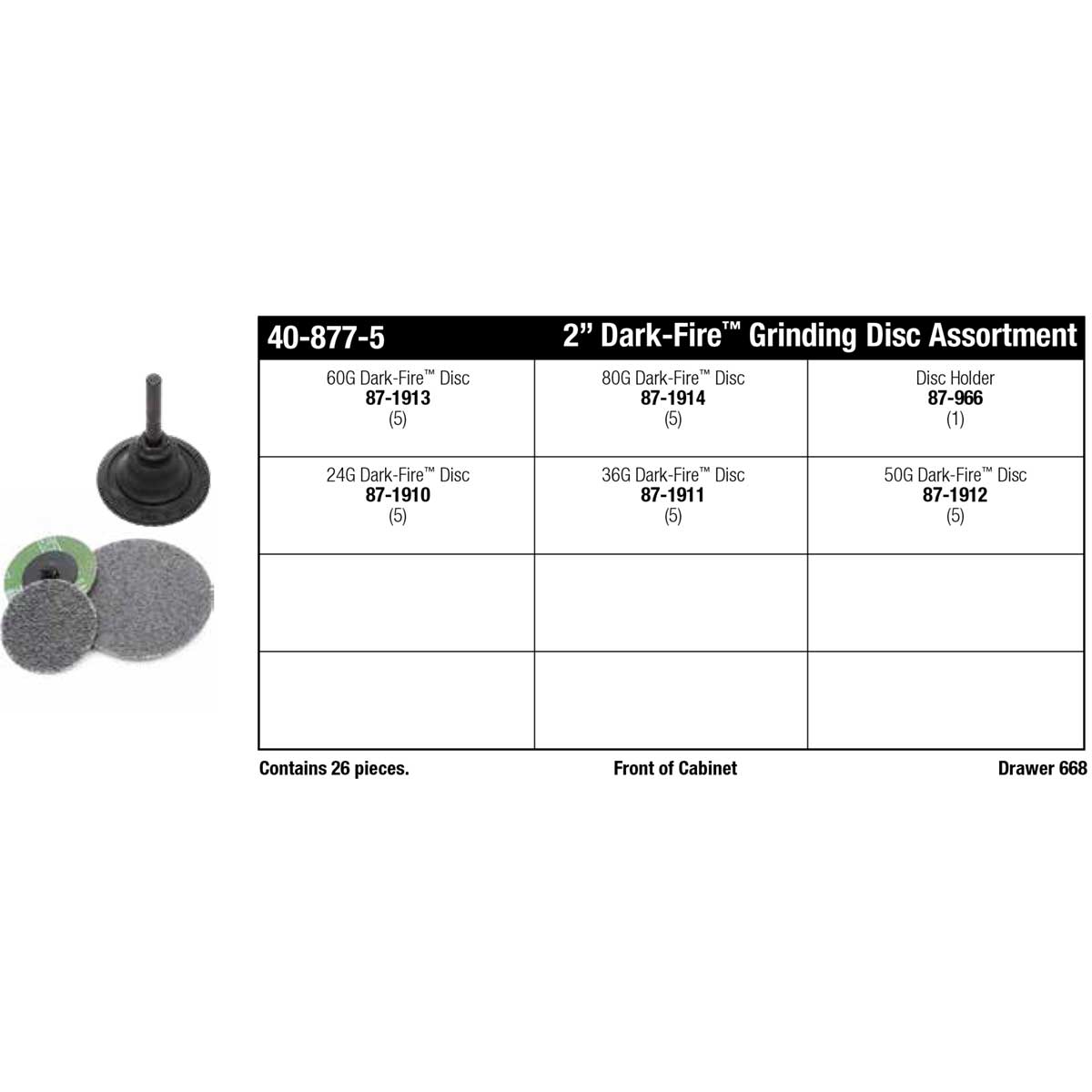 2 Dark Fire Grinding Disc Assortment Kimball Midwest 2-dark-fire-grinding-disc-assortment-kimball-midwest