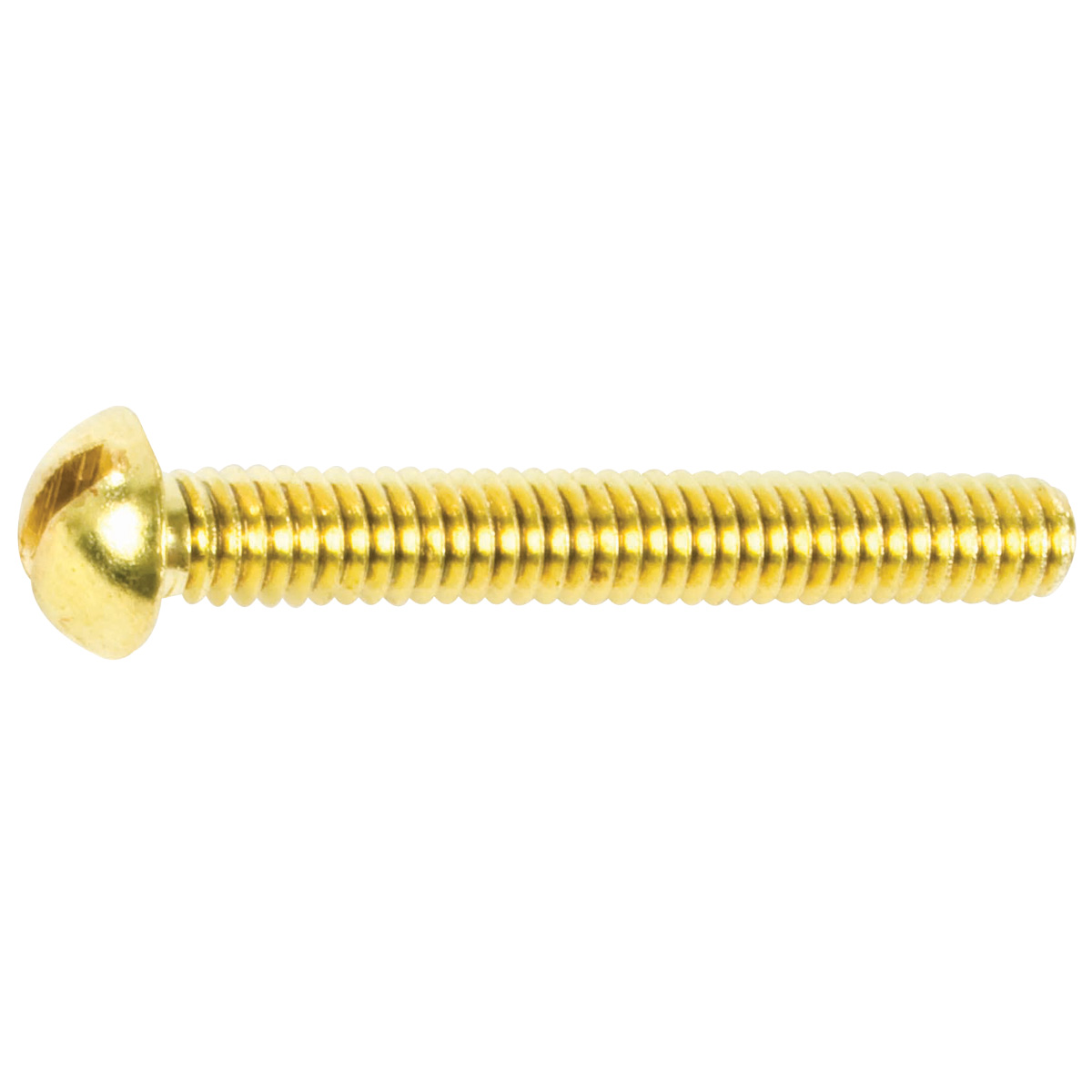 632 x 1" Brass Slotted Round Head Machine Screw Kimball Midwest