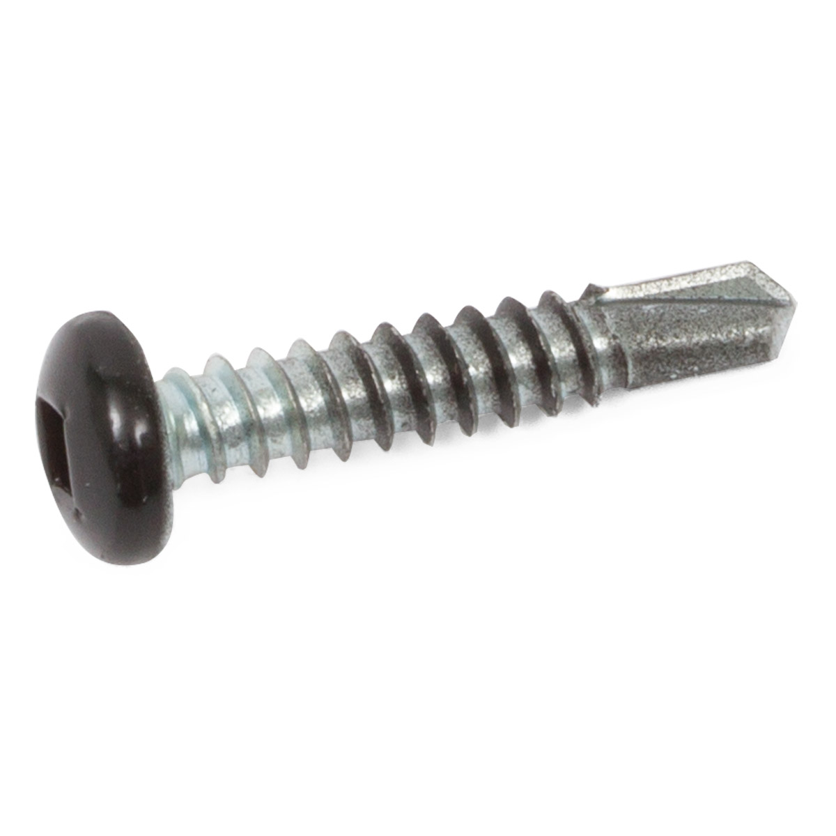 American Bolt & Screw #10-16 X 3/4" Black Pan Head Self-Drilling Screws – Double Square Drive (200 Pack)