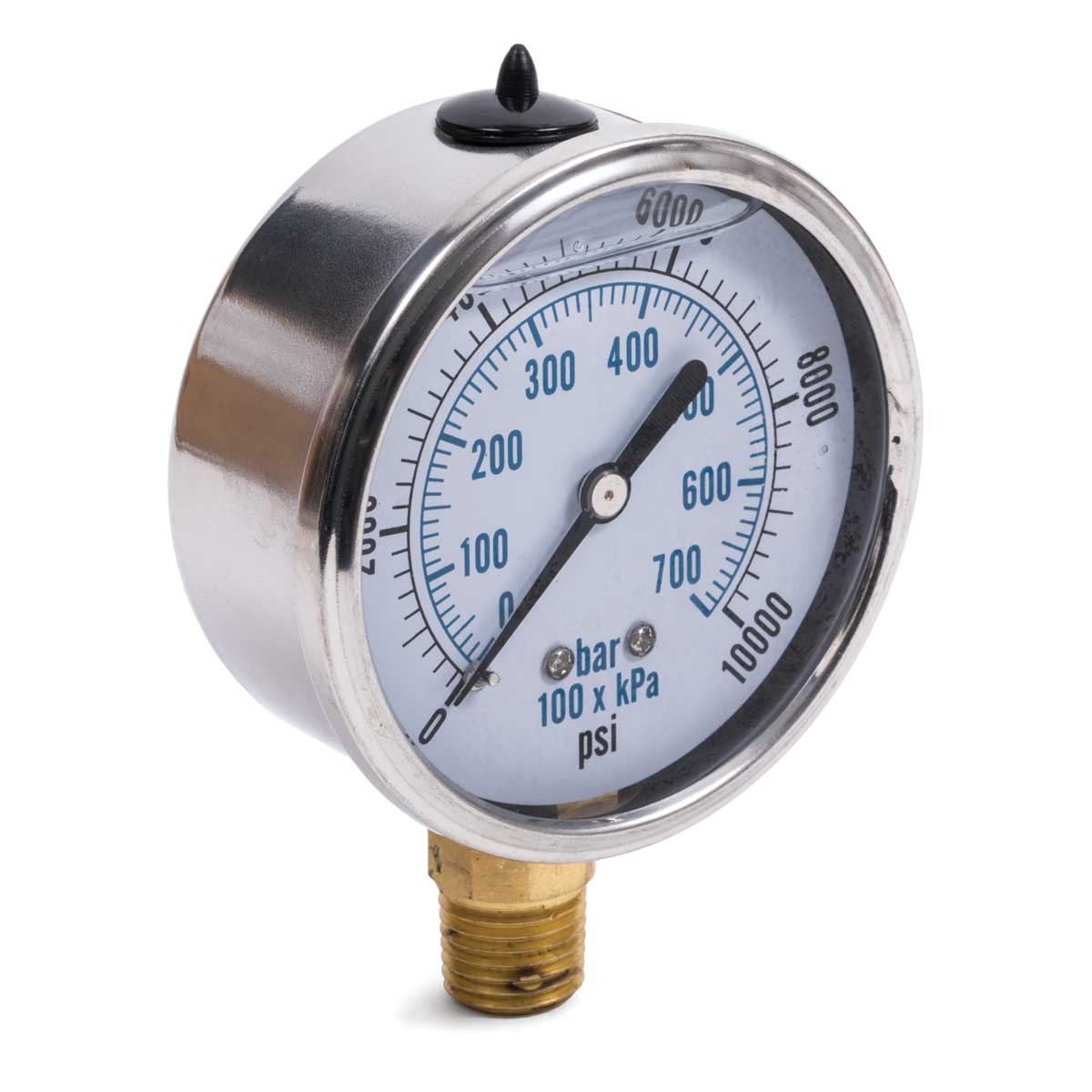 0 10,000 P.S.I. Liquid Filled Pressure Gauge Kimball Midwest