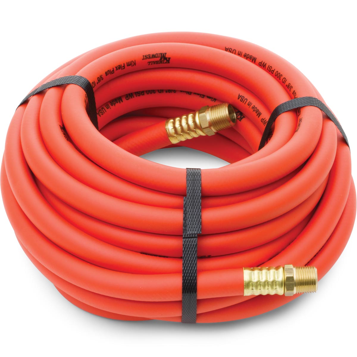 1/2 KimFlex™ Plus Air Hose with 3/8 MPT Fittings 25 Feet Kimball Midwest