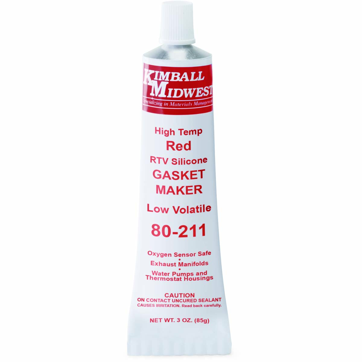 High Temp Red RTV Silicone Low Volatile Gasket Maker 3 oz. Tube