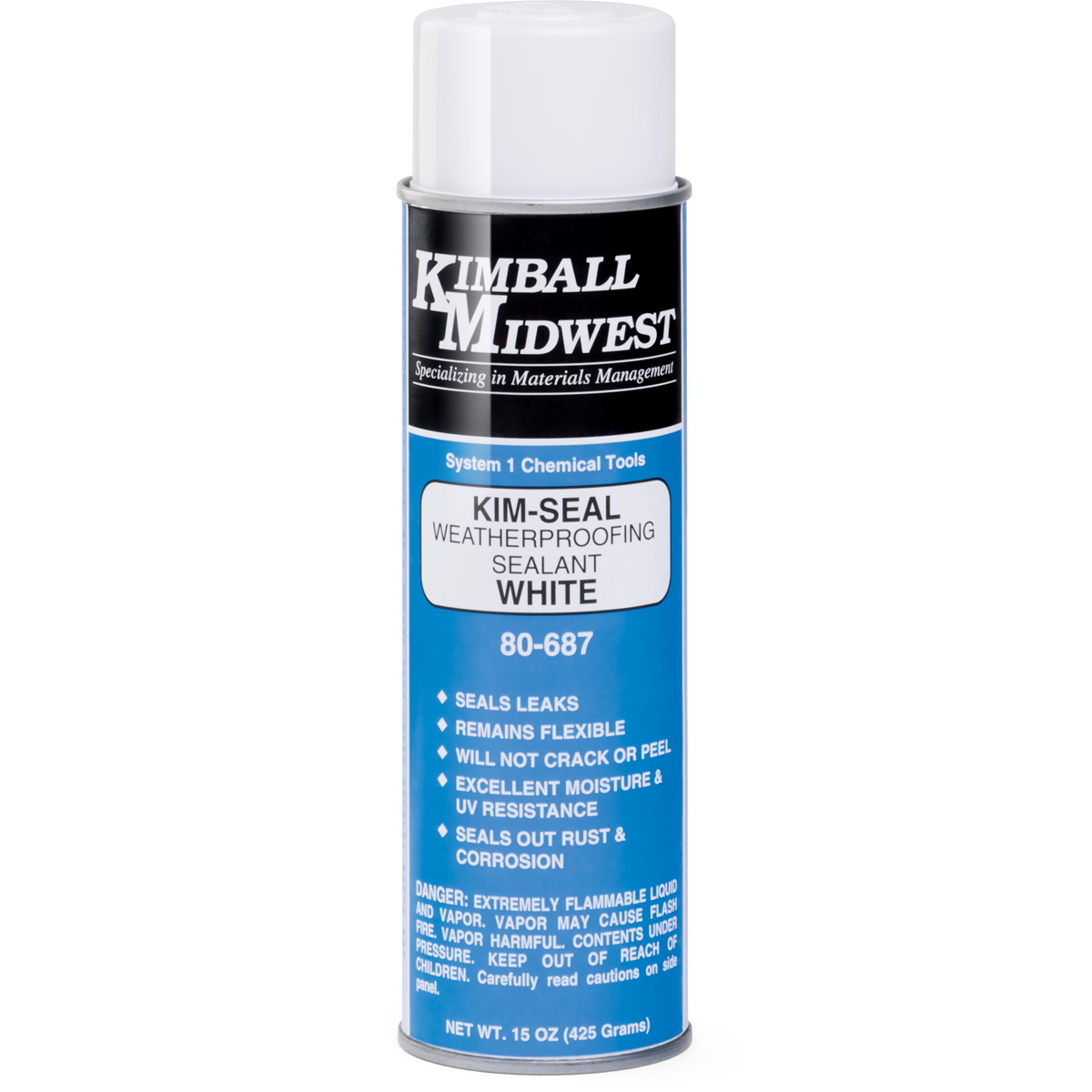 White KimSeal Weatherproofing Sealant 20 oz. Can Kimball Midwest