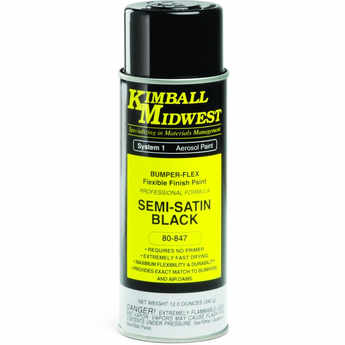 SemiSatin Black BumperFlex Flexible Finish Spray Paint 16 oz. Can