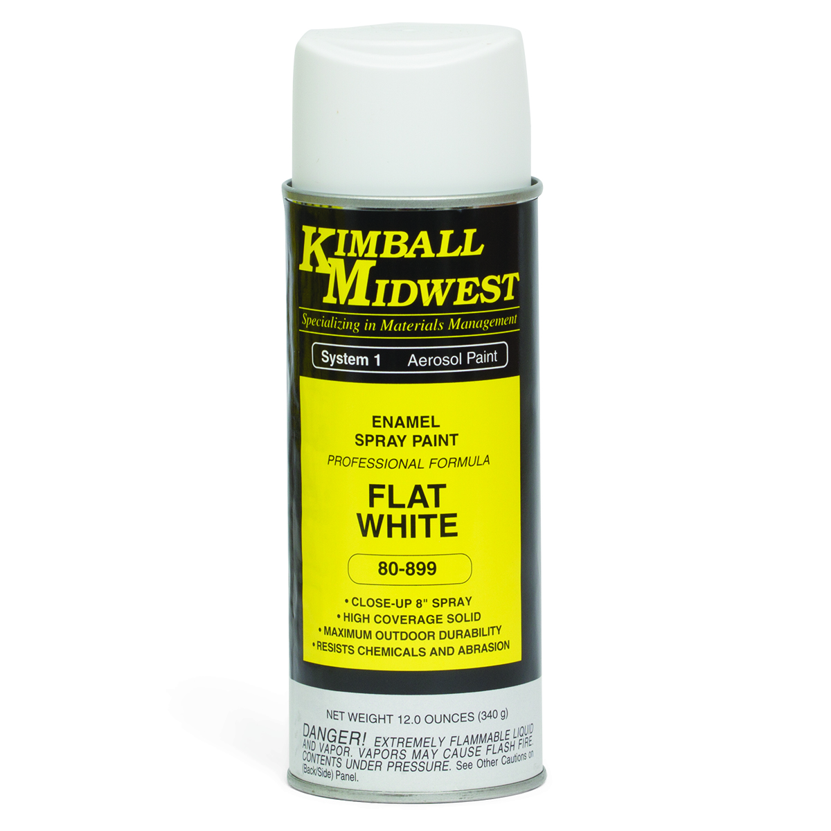 Flat White AllPurpose Enamel Spray Paint 16 oz. Can Kimball Midwest
