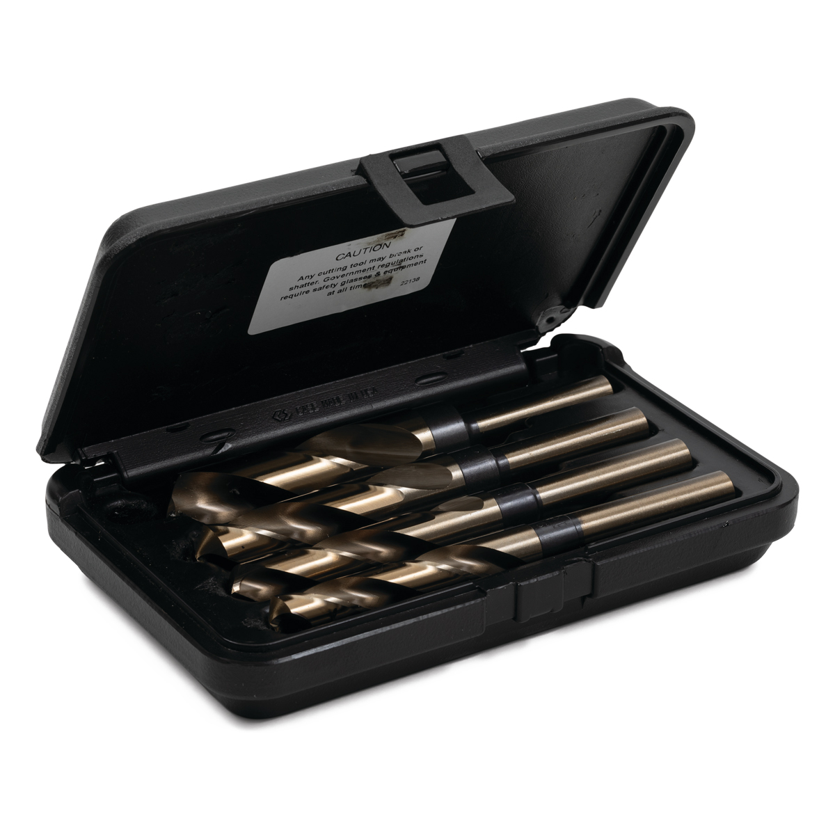 4 Piece Super Primalloy 1/2" Reduced Shank Cobalt Drill Bit Set