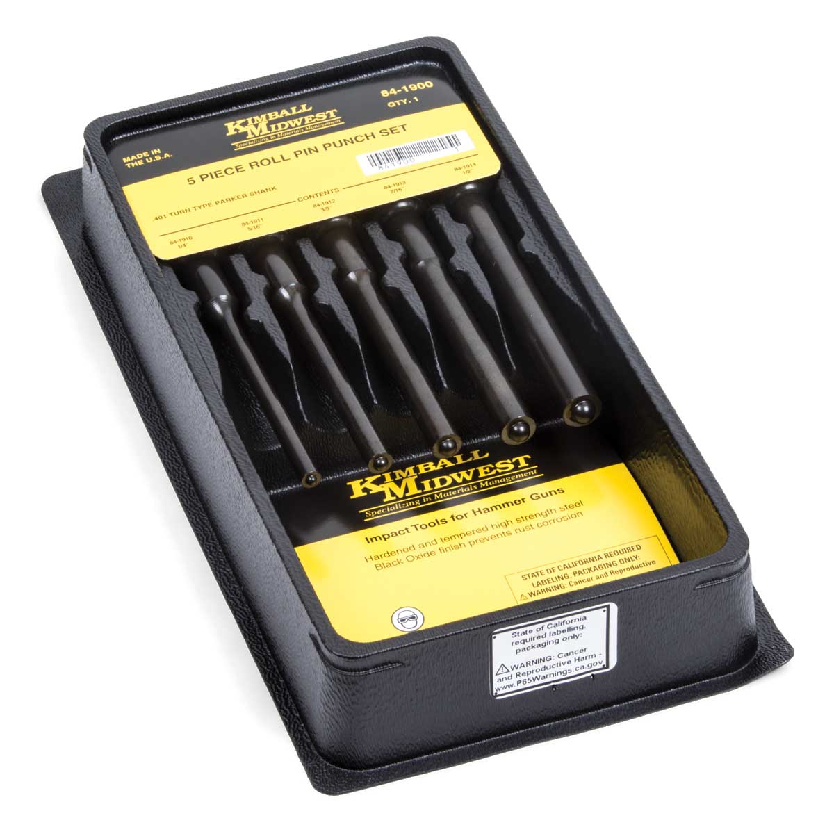 5 Piece Roll Pin Hammer Gun Tool Set Kimball Midwest