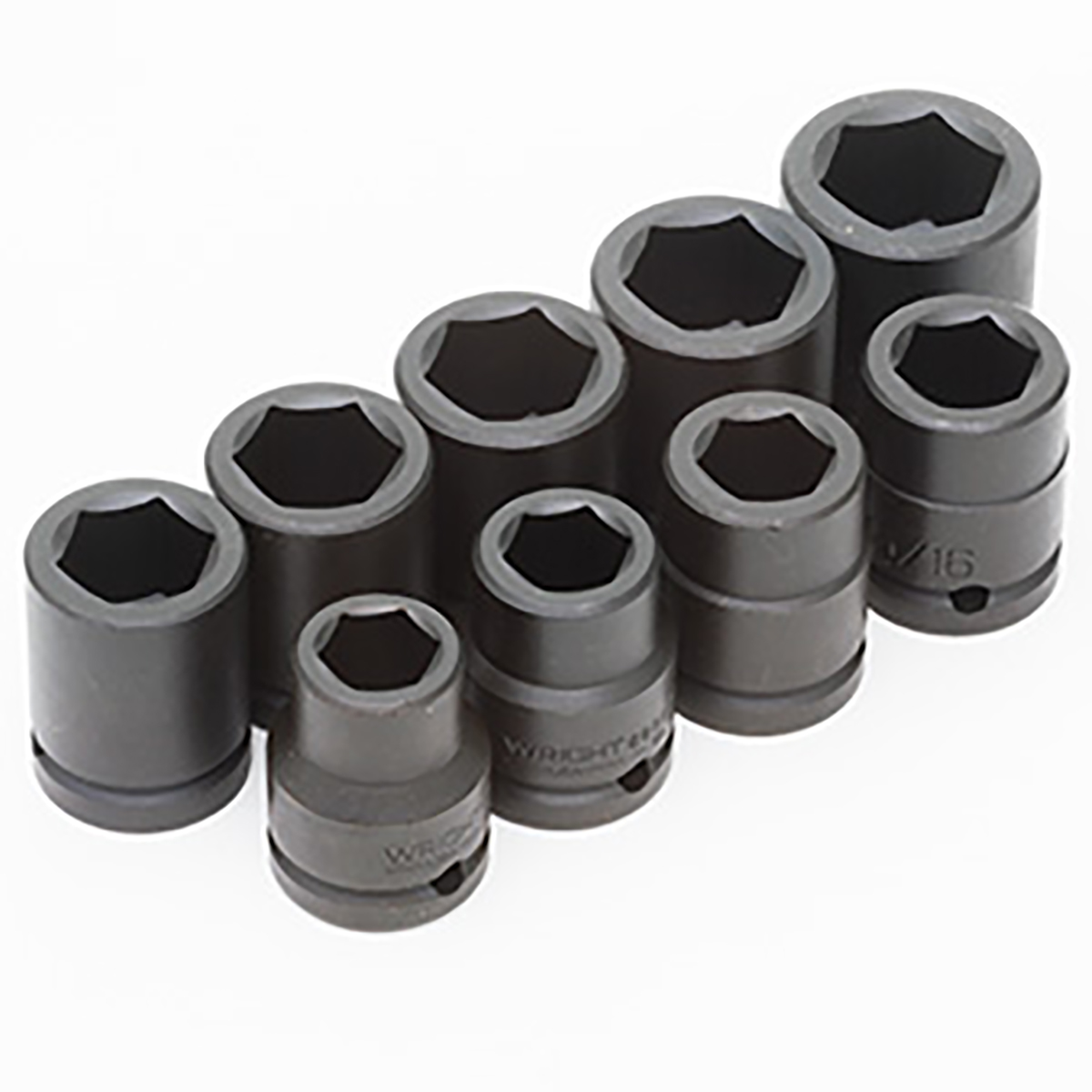 19 Pc. (M17 M41) 3/4" Standard 6 Point Metric Impact Drive Socket Set