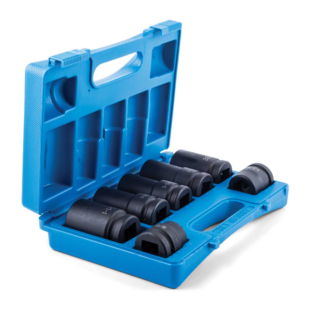 7 Piece (13/16" 11/2") 1" Standard & Deep 6 Point Drive Impact