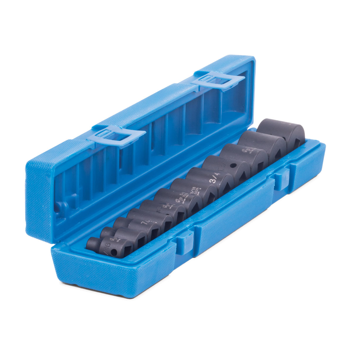12 Piece (5/16" 1") 3/8" Standard 6 Point Drive Impact Socket Set