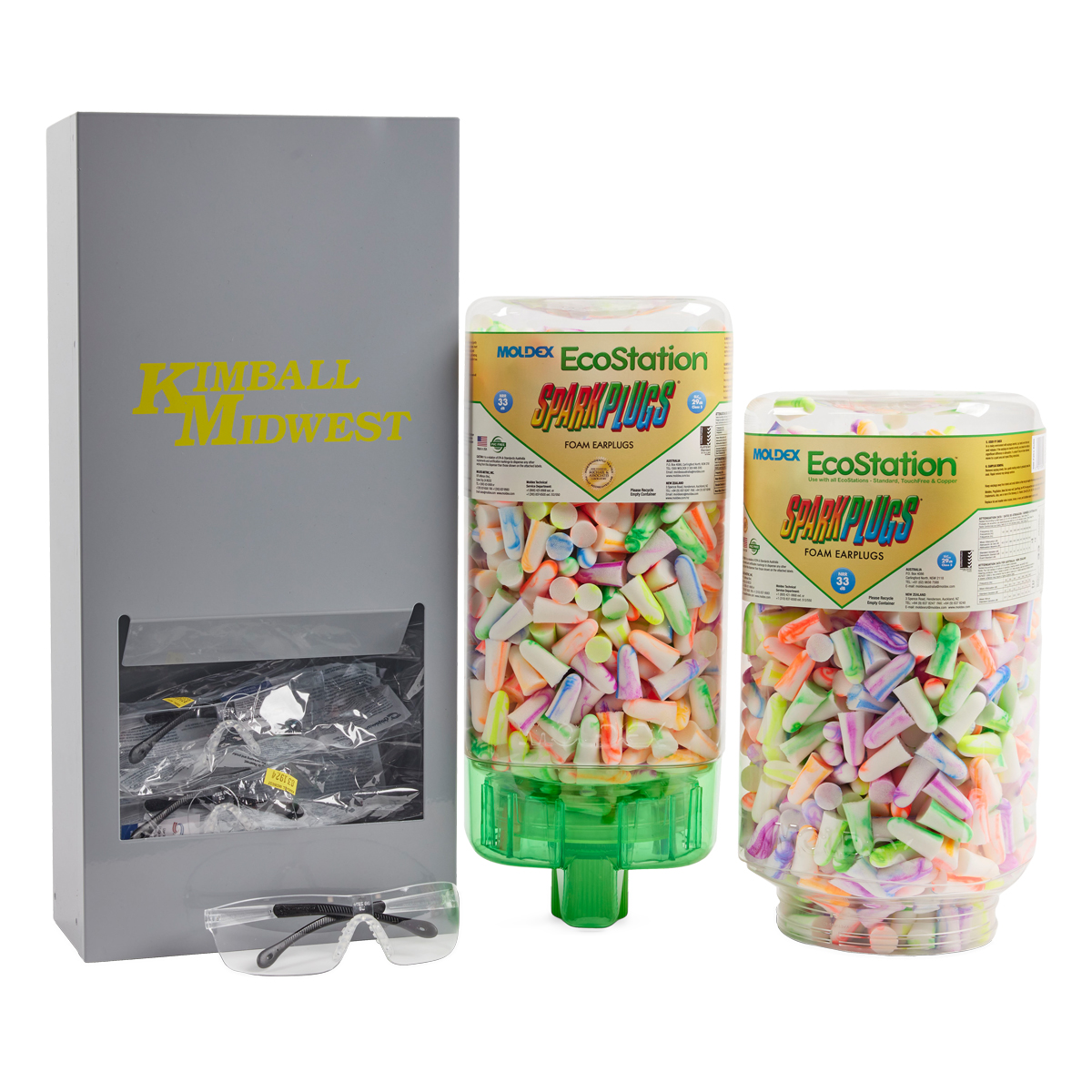 Premium Ear Plugs & Safety Glasses Dispensing Bundle Kimball Midwest