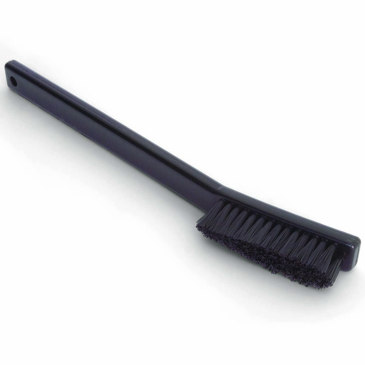 61/2" x 1/2" Mini Bent Handle Black Nylon Scratch Brush Kimball Midwest
