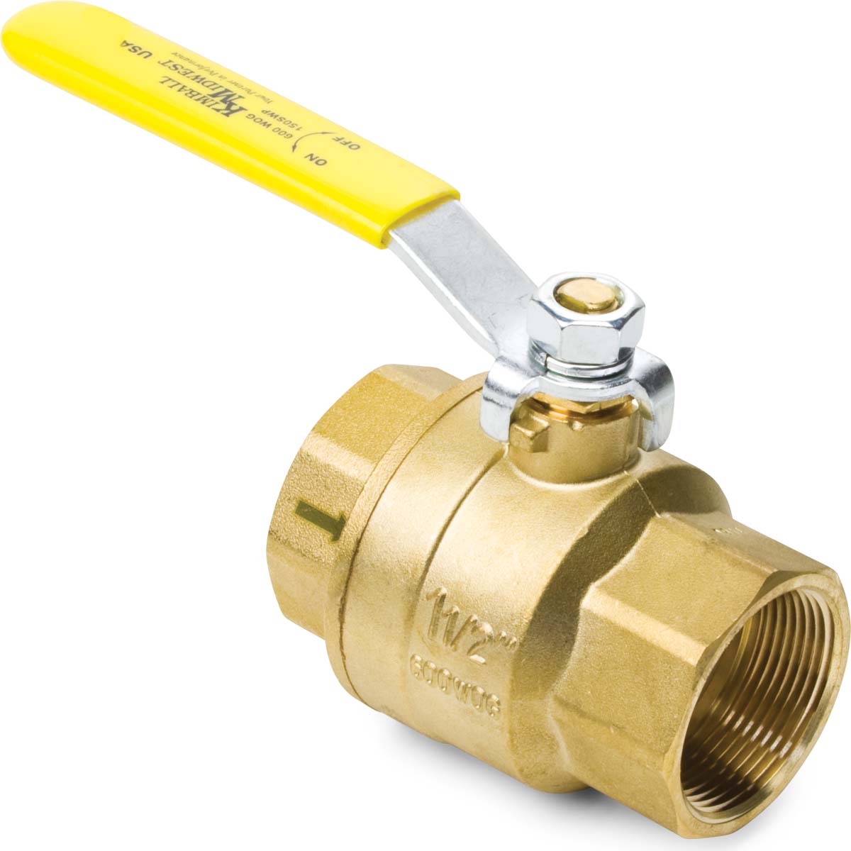 1/2 Vented Brass Ball Valve Kimball Midwest