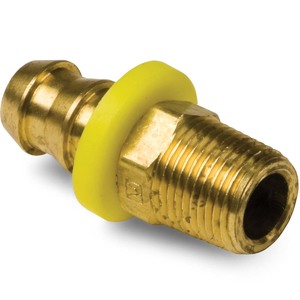 Hose Push-Lock Barb Hose ID 1/4" x  Male Pipe 3/8" Qty 5 Brass Fittings 