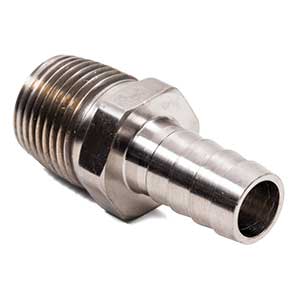 5/8" x 1/2" Stainless Steel Low Pressure Male Pipe Connector