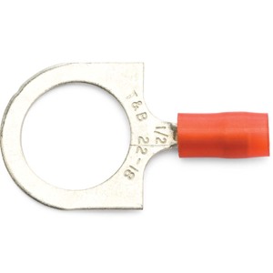 22 - 18 AWG Red 1/2" Nylon Insulated Sta-Kon® Ring Terminal