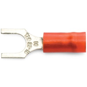 22 - 18 AWG Red #10 Nylon Insulated Sta-Kon® Fork Terminal