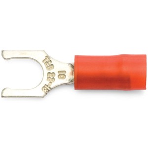 22 - 18 AWG Red #10 Nylon Insulated Sta-Kon® Locking Fork Terminal