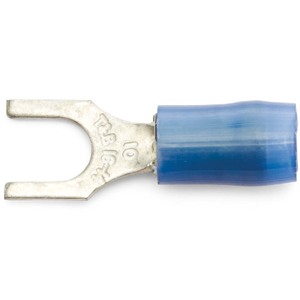 16 - 14 AWG Blue #10 Nylon Insulated Sta-Kon® Fork Terminal