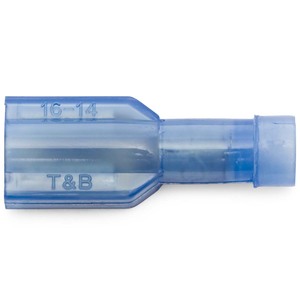 16 - 14 AWG Blue Fully Nylon Insulated Sta-Kon® 250 Series Female Quick Slide Terminal