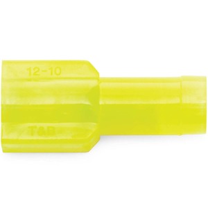 12 - 10 AWG Yellow Fully Nylon Insulated Sta-Kon® 250 Series Male Quick Slide Terminal