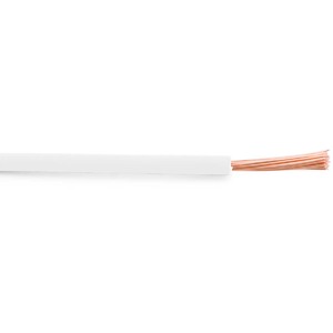 22 Gauge White Cross-Link Type TXL Primary Wire - 100 Feet