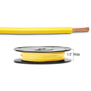14 Gauge Yellow PVC Primary Wire Narrow Spool - 100 Feet