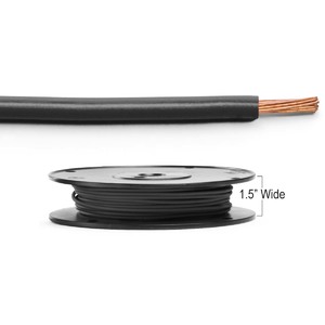 16 Gauge Black PVC Primary Wire Narrow Spool - 100 Feet