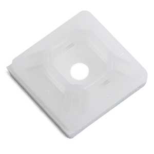3/4" x 3/4" White High Performance Cable Tie Mounting Base - Bulk