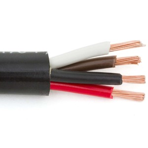 14/4 (Black, White, Brown & Red) Trailer Cable - 100 Feet